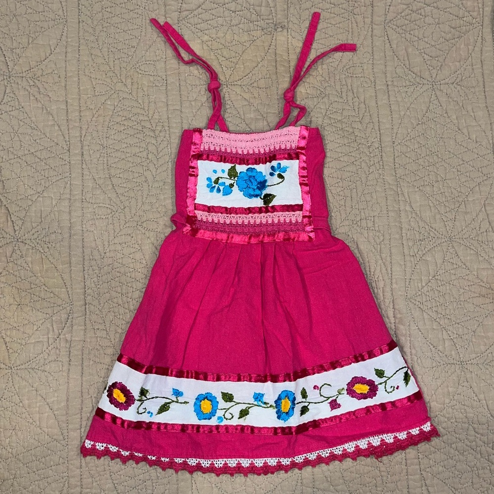 2T colorful Pink Kids Dress